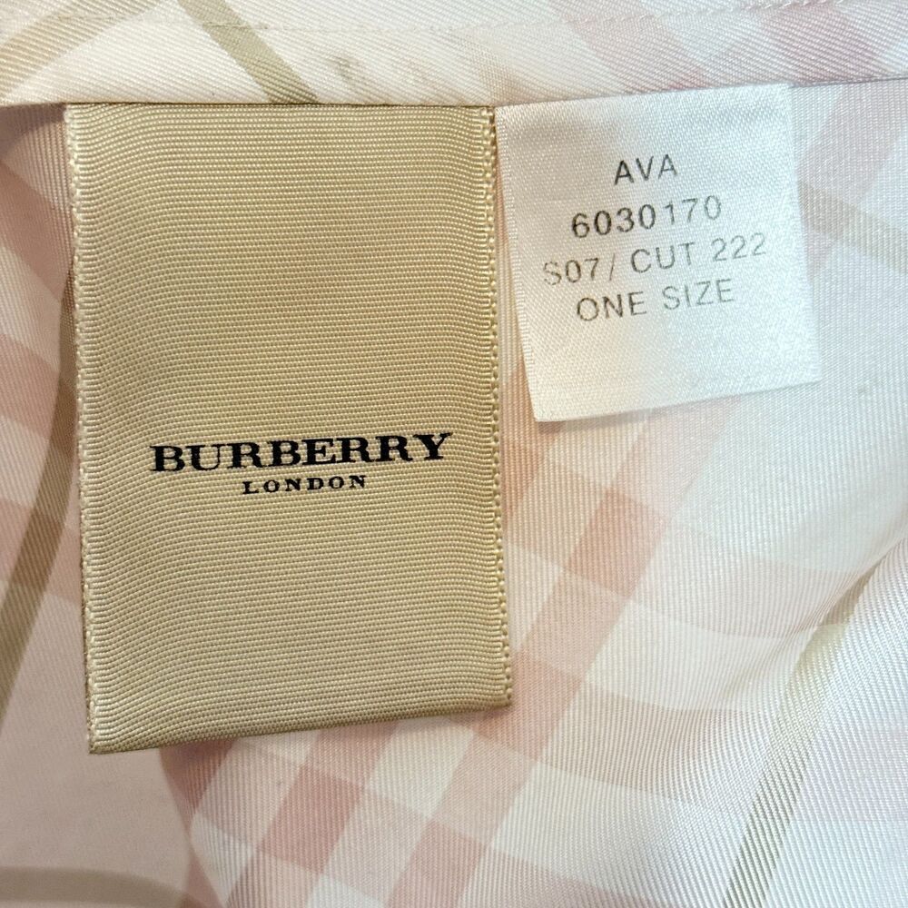 Burberry | Pink Tartan Rain Slicker Poncho folds into carry bag - Picture 11 of 16